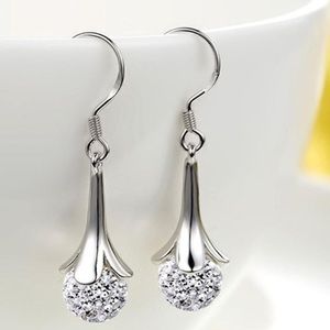 925 Sterling Crystal silver drop earrings